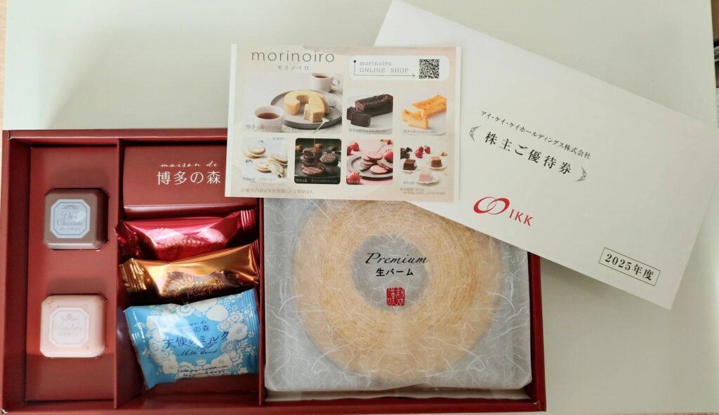 2025年分のアイケイケイ優待のお菓子